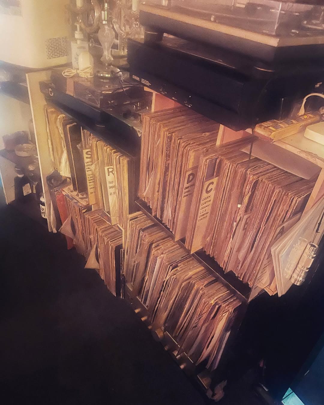 Vinyl records at Rock Bar Heaven Akasaka